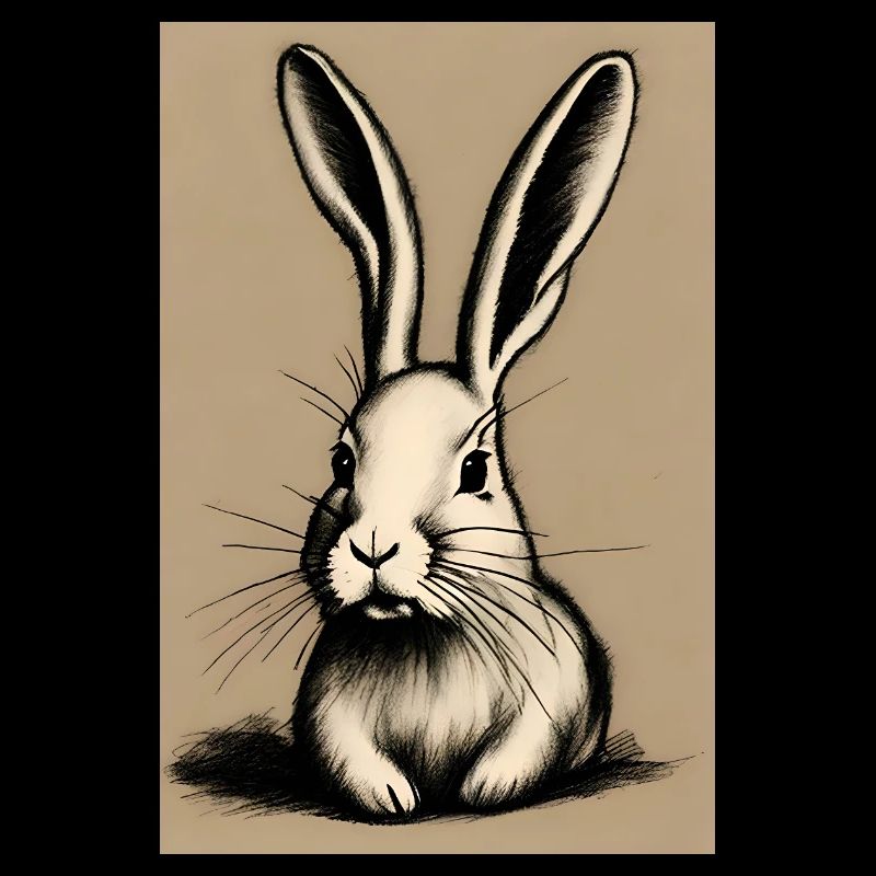 Drawing rabbit drawn