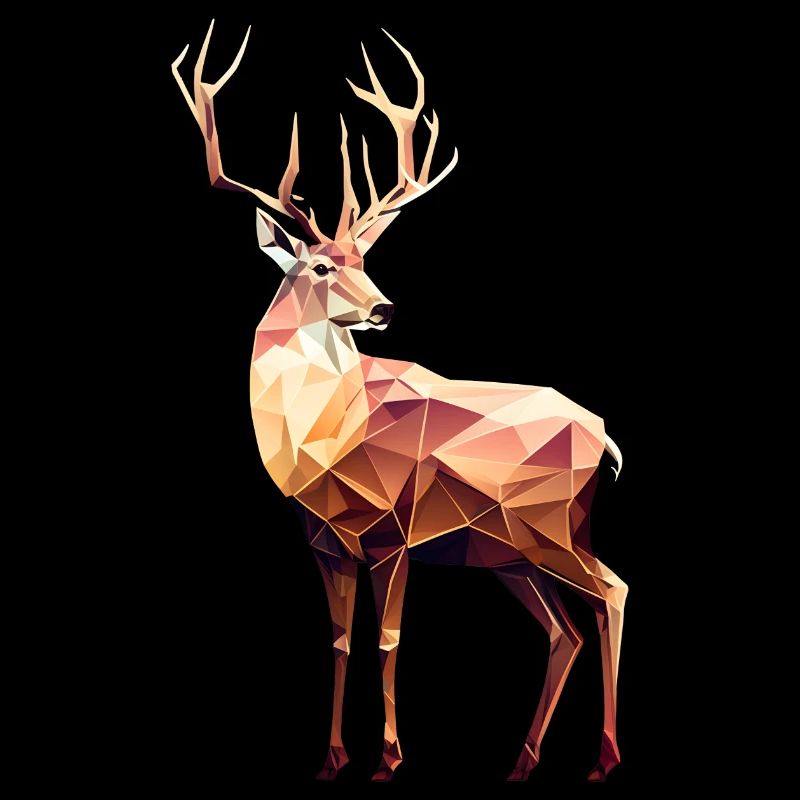 Low Poly Hirsch