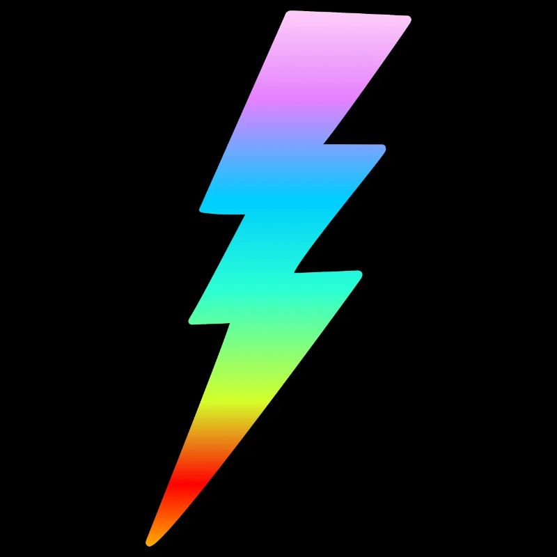 Bunter Blitz Regenbogen Farben Retro Geschenk Frau