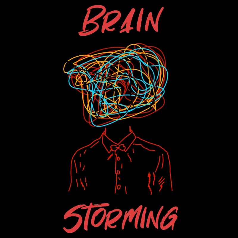 Brain Storming Hand Drawn Graphics Tee
