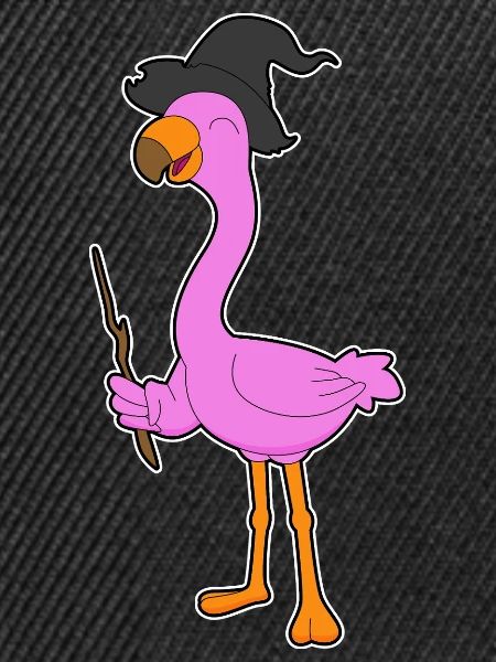 Flamingo Hexe Hexenhut