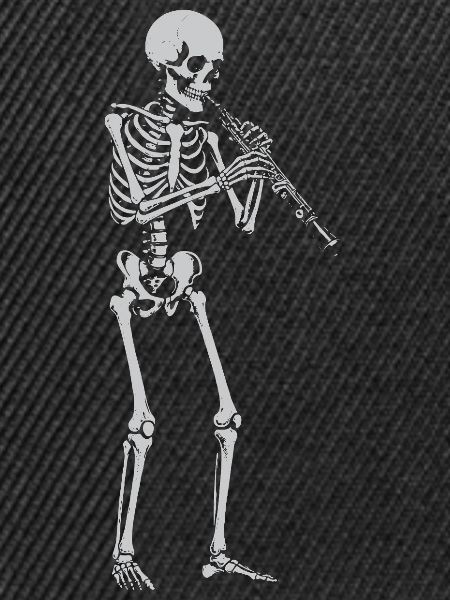 Skeleton spielt Oboe