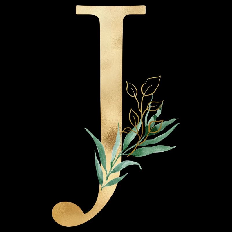 Personalisierbar Monogramm J Botanik