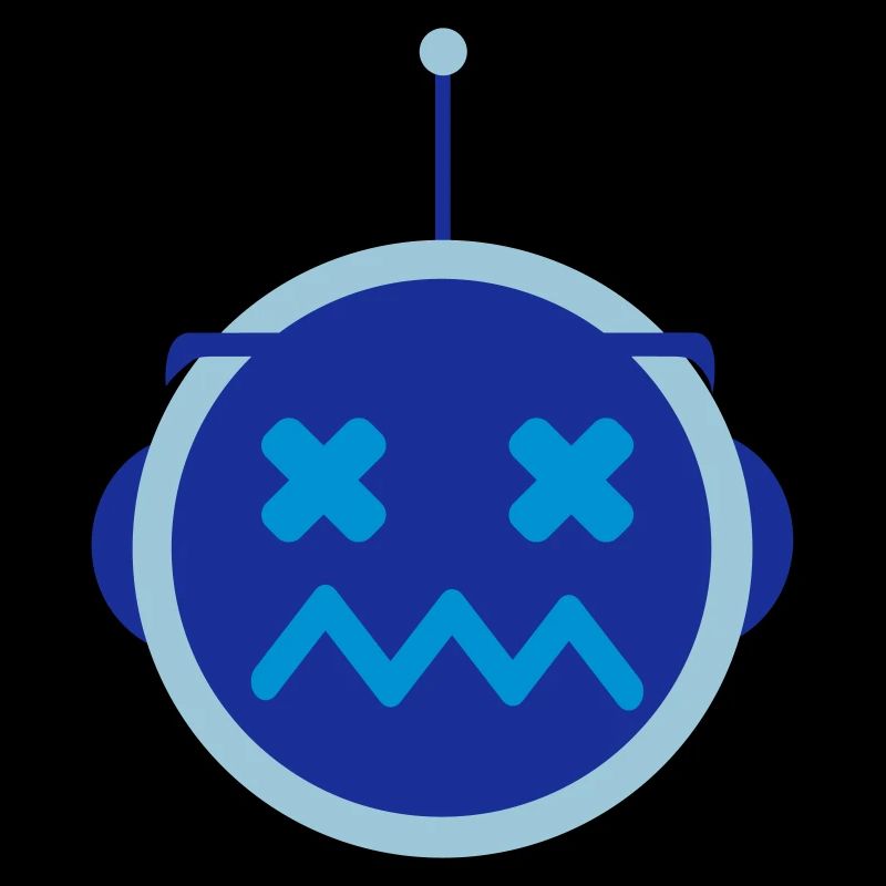 Robot perplexe avec yeux X