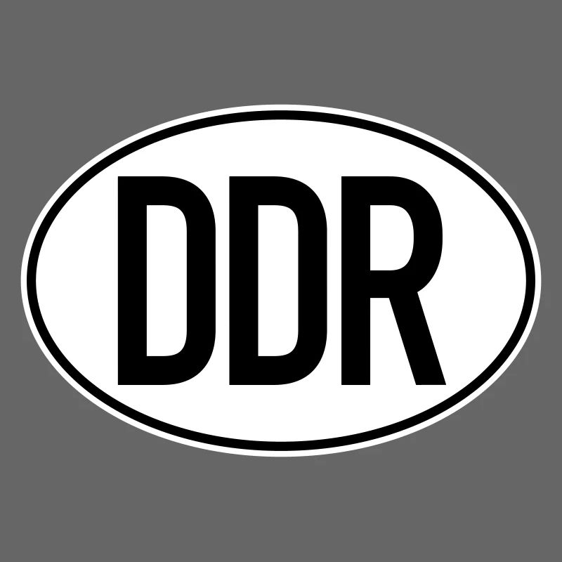 Plaque d’immatriculation DDR (bicolore)