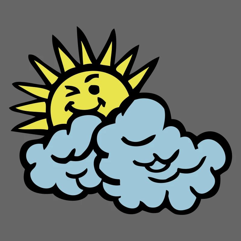cloud smile sun