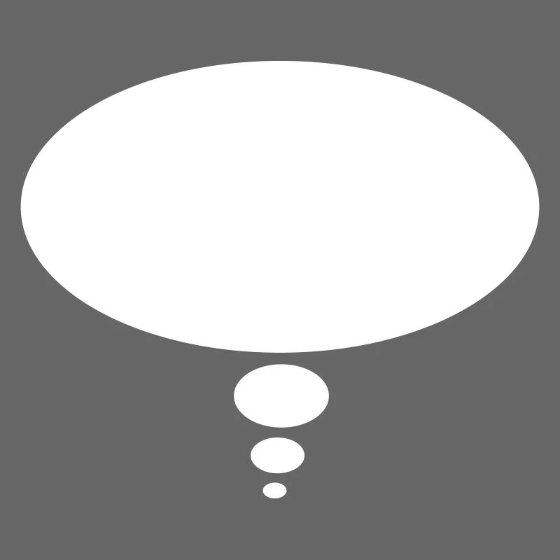 empty thought bubble template blank with no content for text