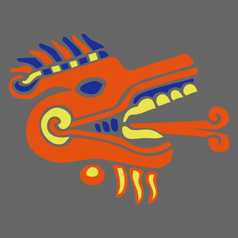 Mayan statue relief design