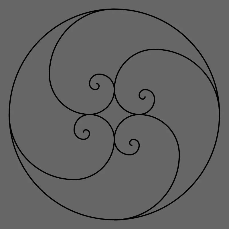 Fibonacci Spirals Golden Ratio Geometry Phi