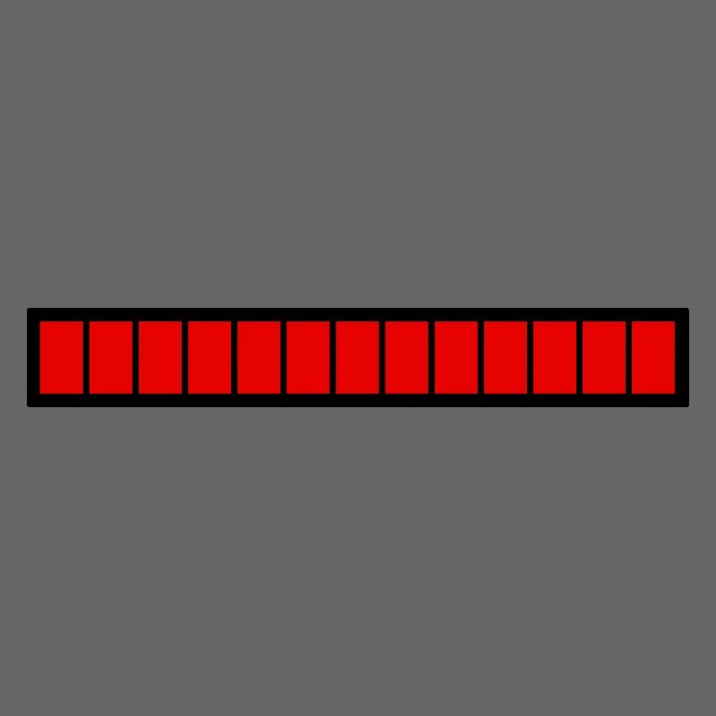 Rechteckige Ladeleiste Schwarz Rot (100%)