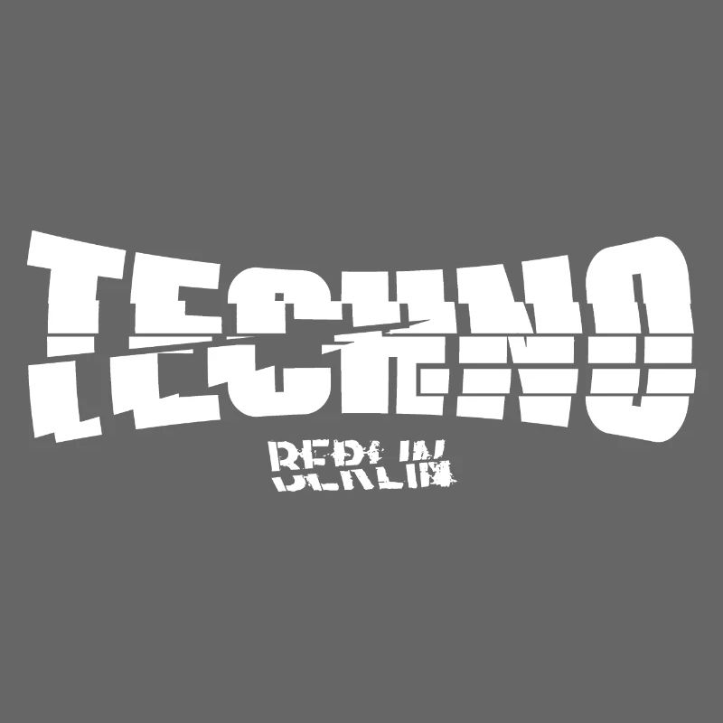 Techno Berlin Glitch Logo