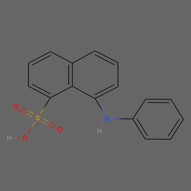 Lipase Molecule - Colored Structural Formula
