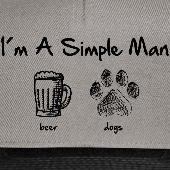 Vorschau: simple man dogs beer - Snapback Cap
