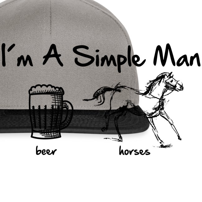 simple man pferd - Snapback Cap