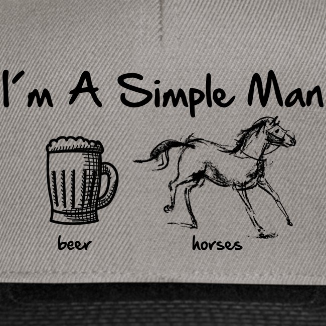 simple man pferd - Snapback Cap