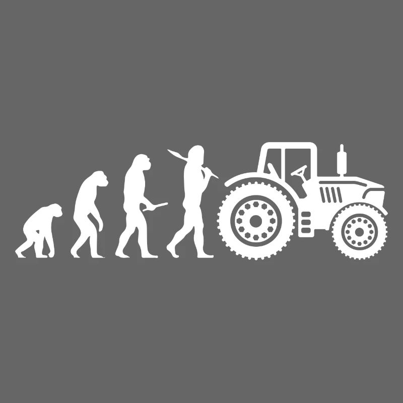 Evolution Traktor Bauer Landwirt
