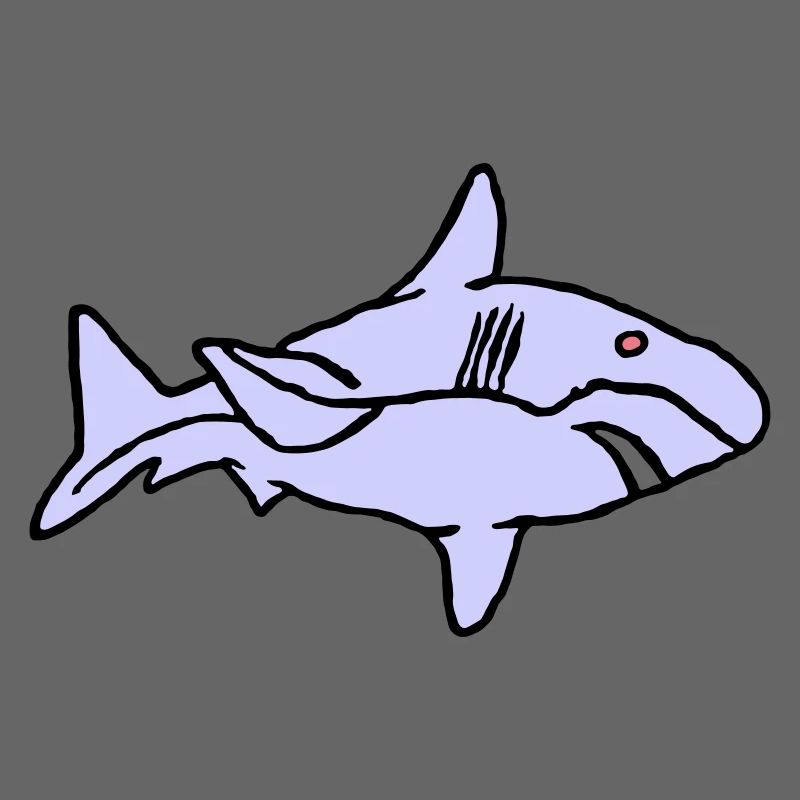 Poisson Requin Prédateur Eau Graffiti Océan