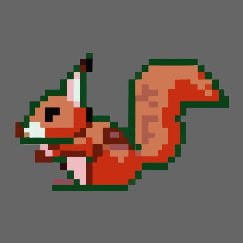 Eichhörnchen Pixel Art Geschenkidee