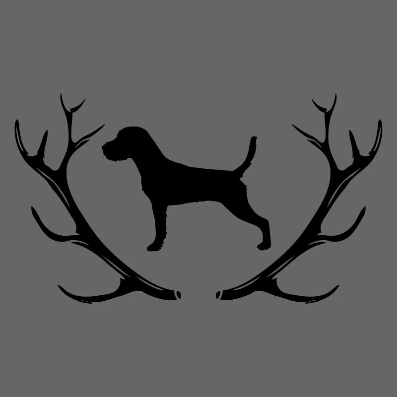 Parson Russel Terrier - Geweih - Silhouette