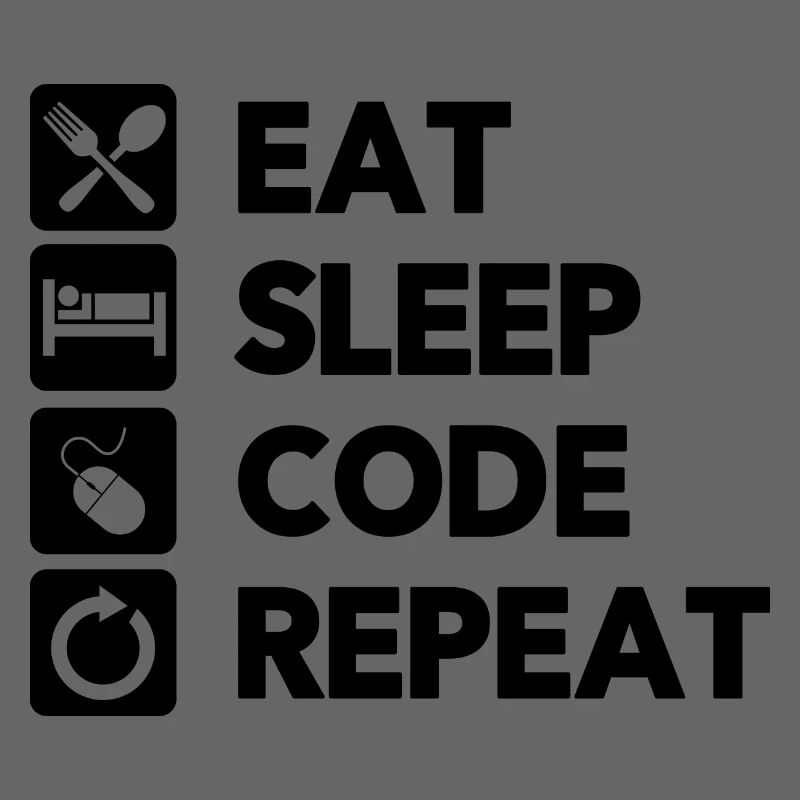 Eat Sleep Code Repeat Coder Programmer Software De