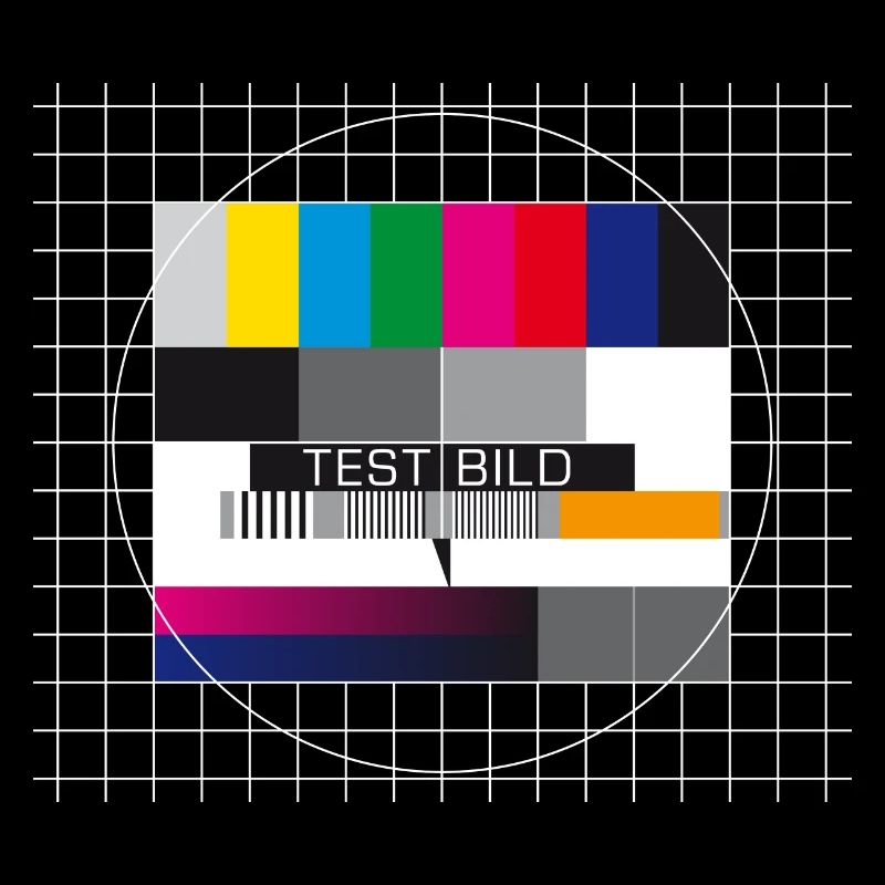Testbild Fernsehen Bildschirm Sendeschluss Display