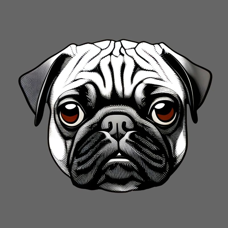 Pug Design Motif d’impression graphique