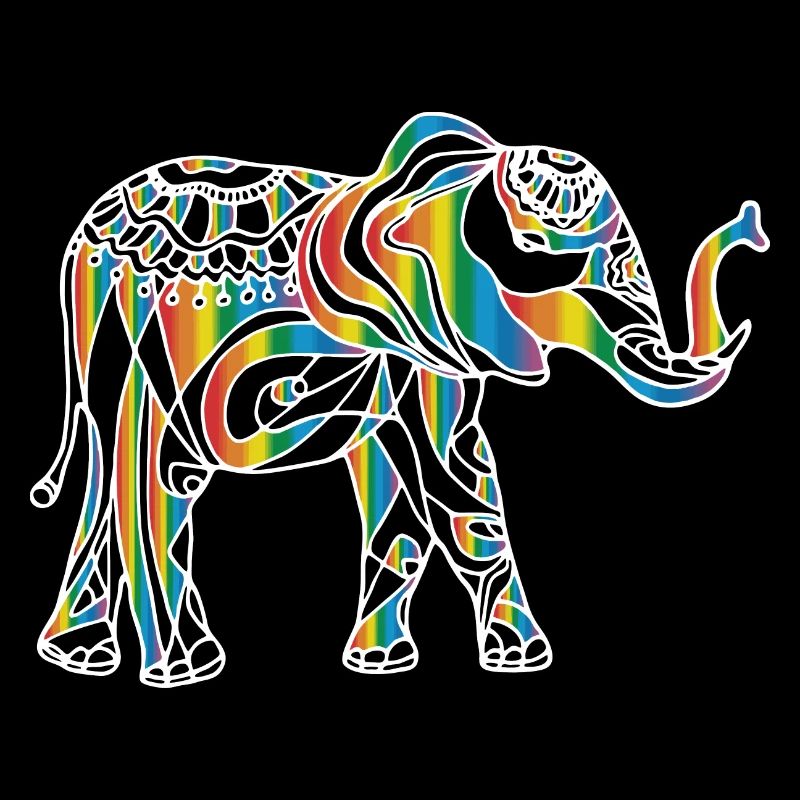 Éléphant heureusement