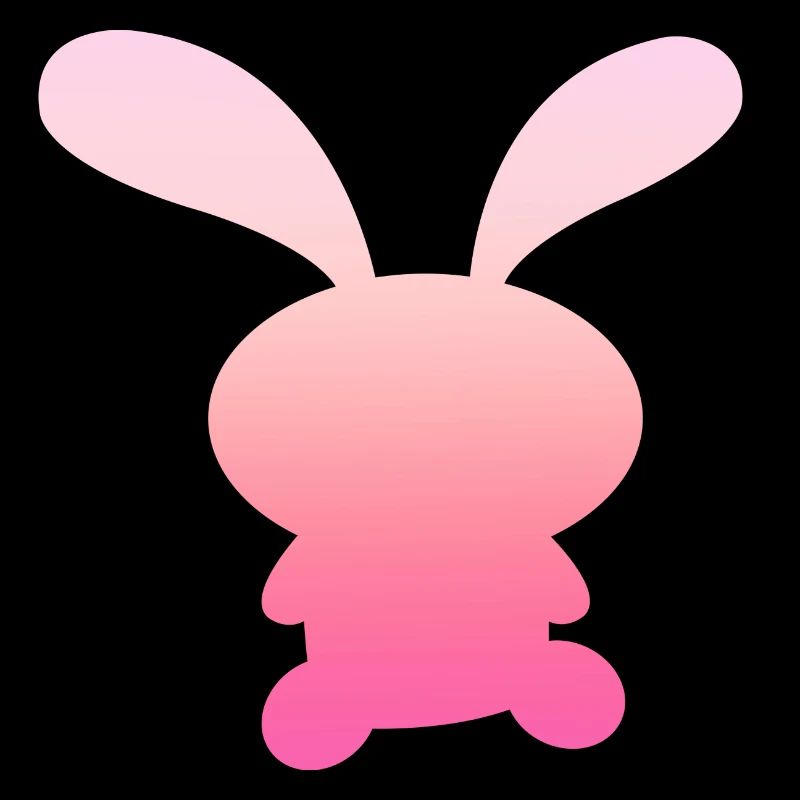 Großer Pinker Hase Design/Logo