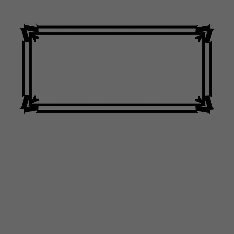 Rectangular frame with ornaments