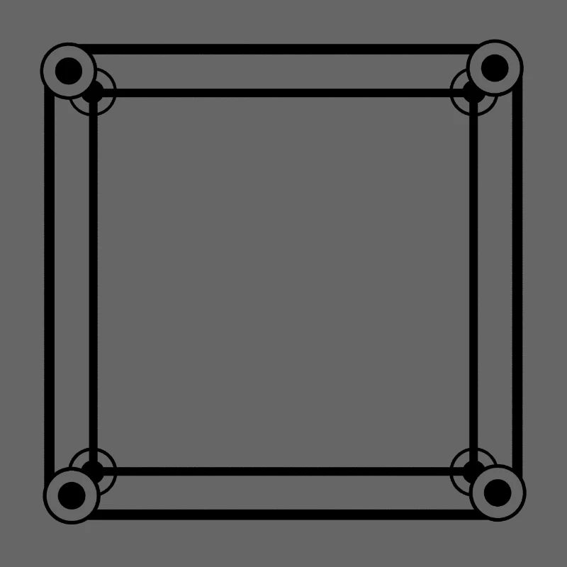 Simple square frame black