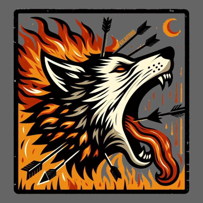 Wolf mit Pfeilen