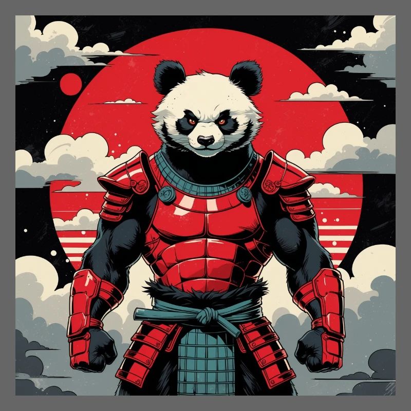 Samurai Panda Krieger