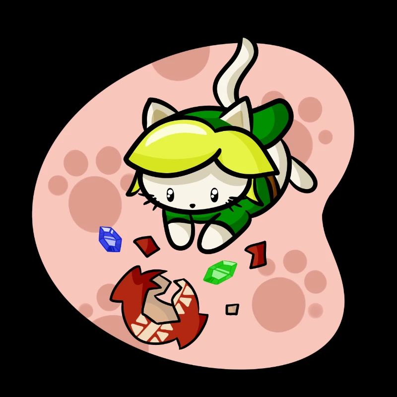 Cat Hero Video Game Ruby With Background Link