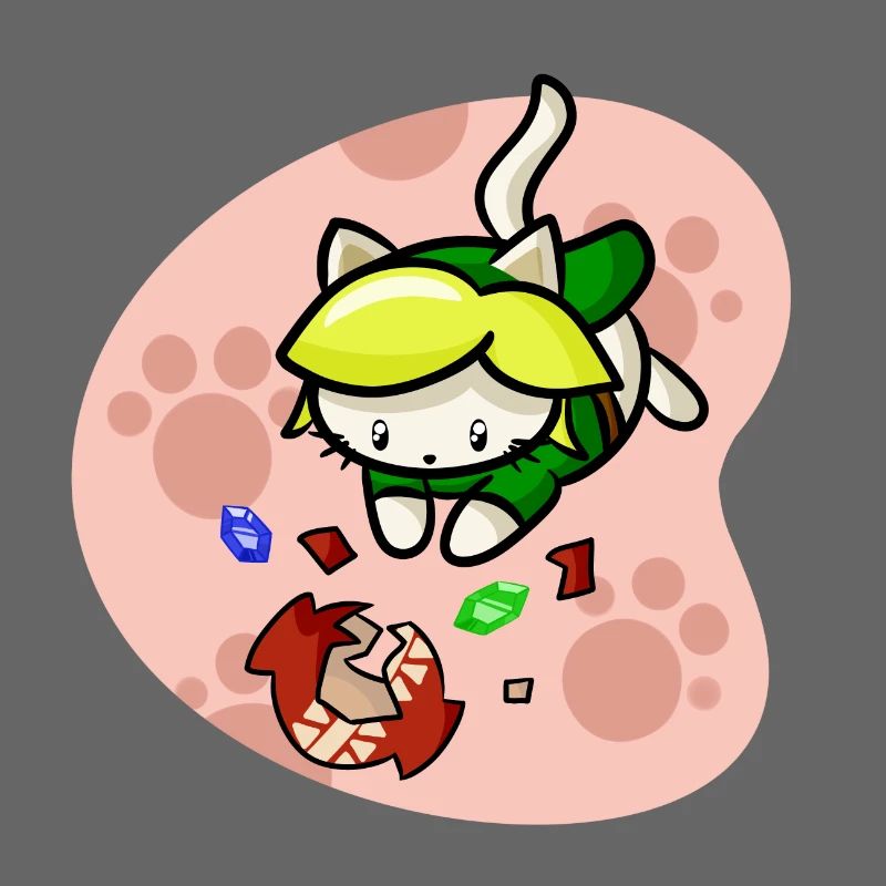 Cat Hero Video Game Ruby With Background Link