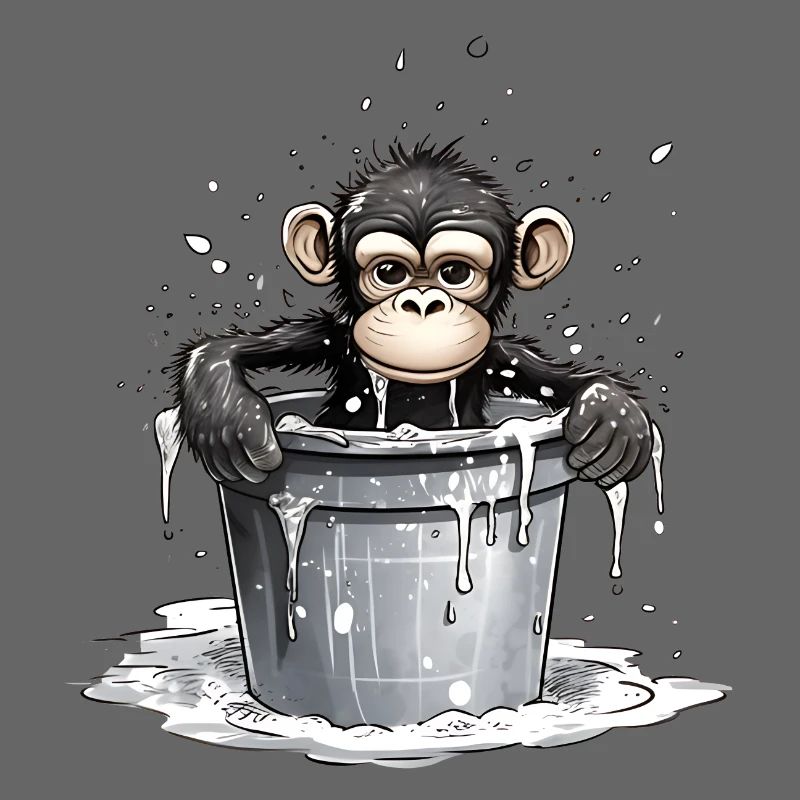 Monkey seeks cooling