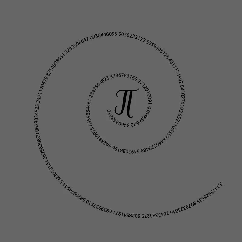 Pi circle number math math gift