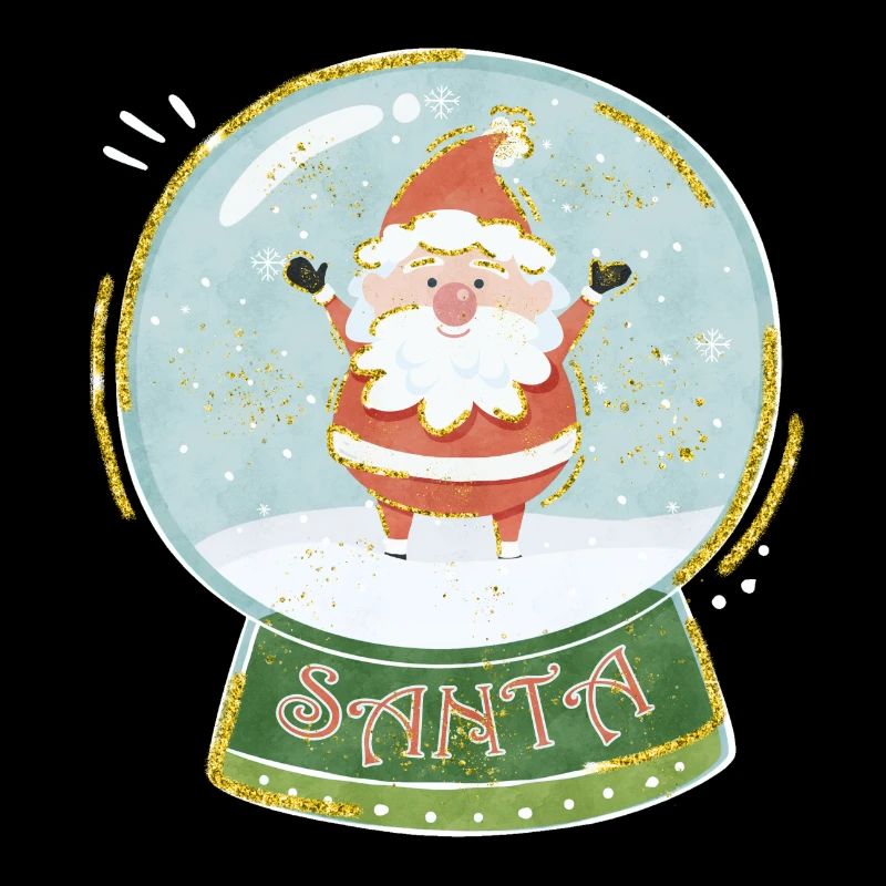 Santa in einer Schneekugel Weihnachtsmann