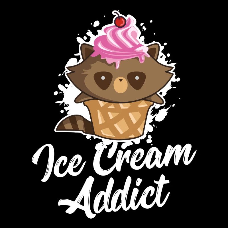 Waschbär Eiscreme Eis lecker