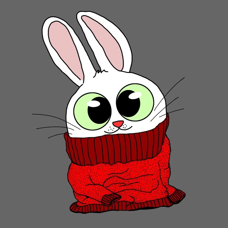 Fluffy bunny in fluffy pullover Tshirt