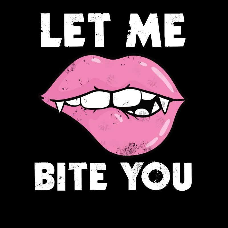 Halloween vampire biting mouth gift lips