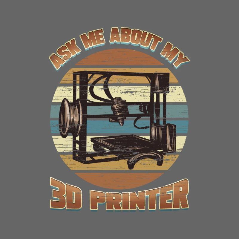 3D Nerd 3D Printer Retro Vintage Technik Drucker