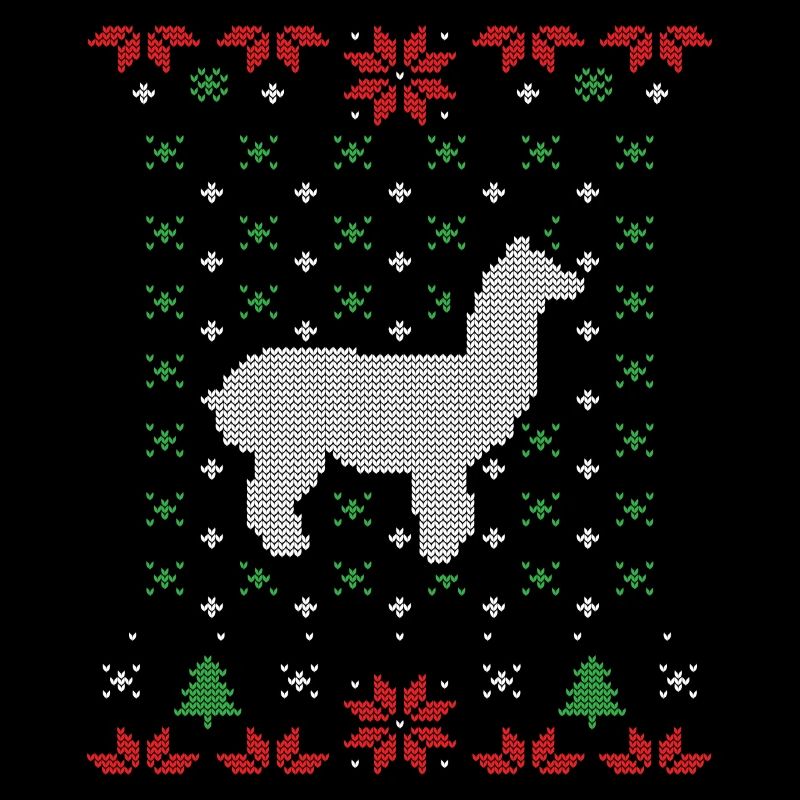Pull de Noël moche lama
