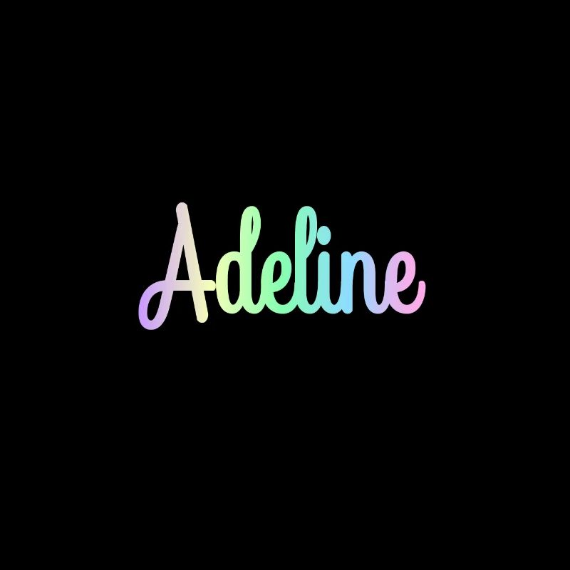 ADELINE Rainbow Minimalist Cursive