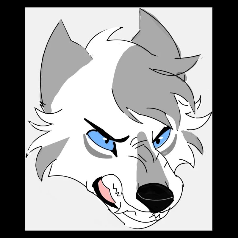 Aggressive wolf