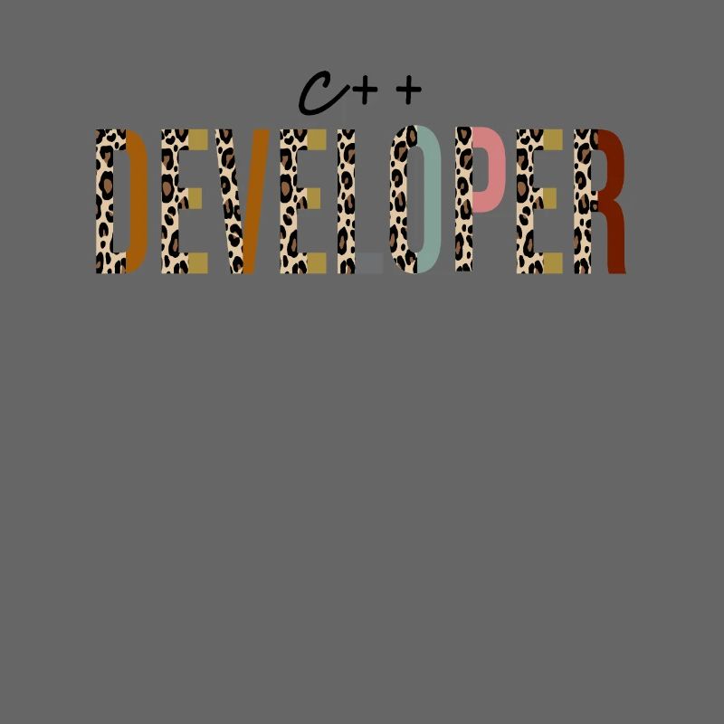 C++ developer Leopard Print Funny
