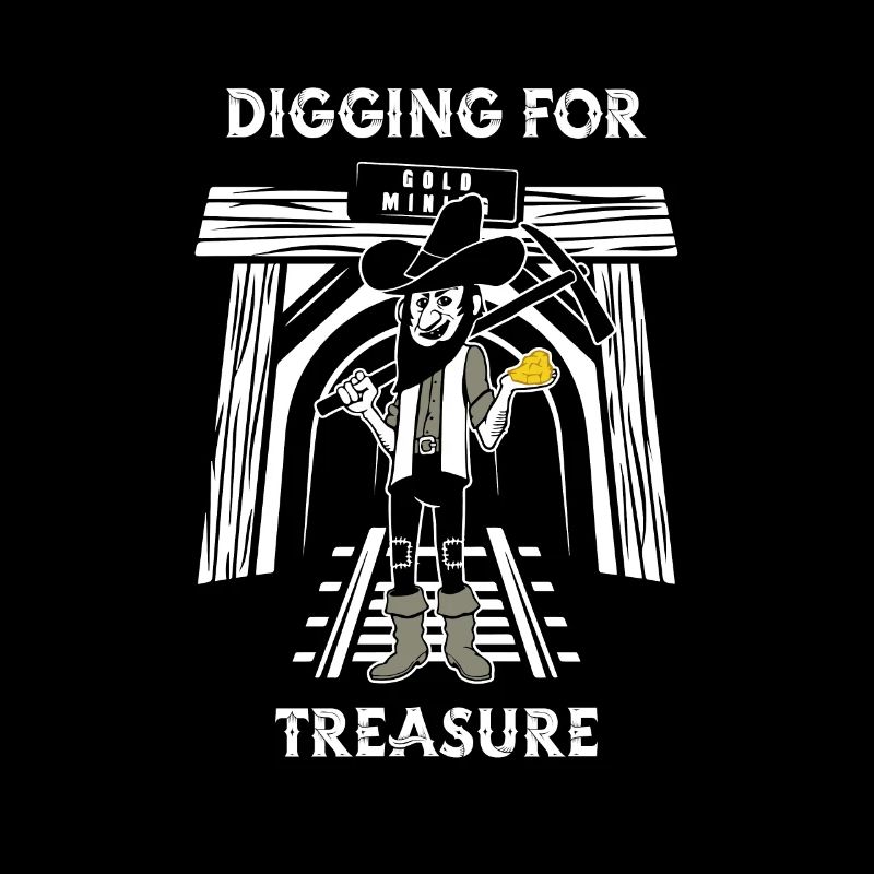 Prospectors Digging Treasure