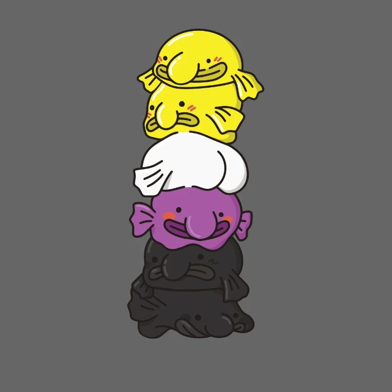 Nonbinary Flag Non Binary Pride LGBTQ Blobfisch