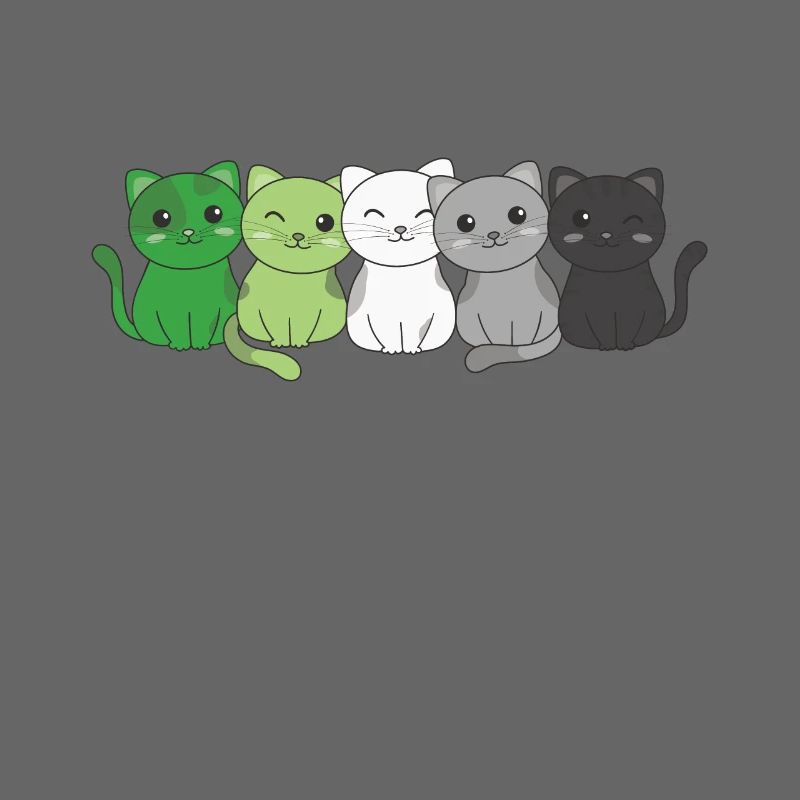 Aromantic Flag Non Binary Pride LGBTQ Cute Cat