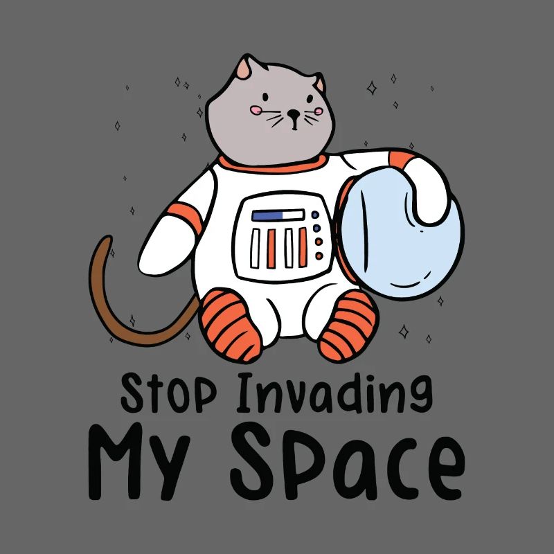 Astronaute de chat ronronnant dans l’espace