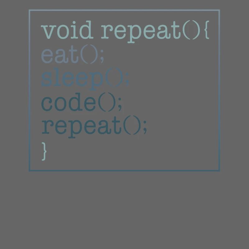 Programmer Shirt, Void Repeat Eat Sleep Code